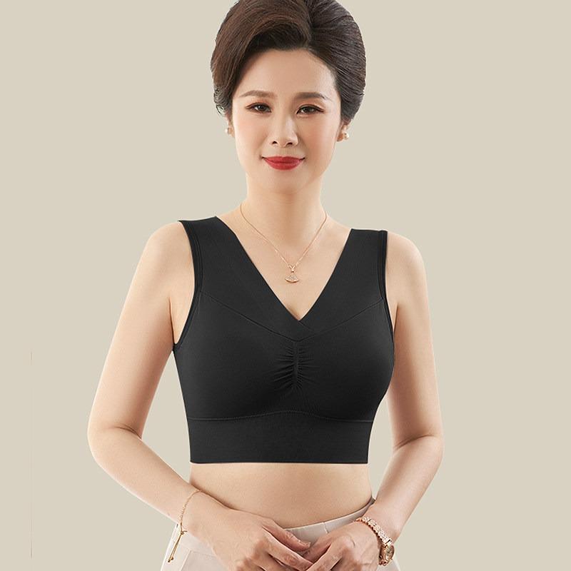 Women S Vest Style Wireless Thin Sports Bra No Trace For Middle Aged Women