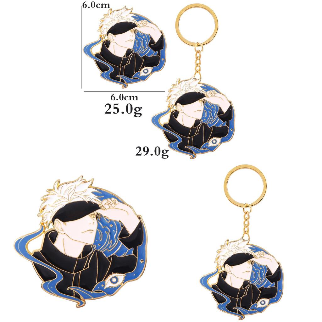 Jujutsu Kaisen Metalen Sleutelhanger Met Cartoon Ontwerp Voor Cadeaus En Verzamelaars