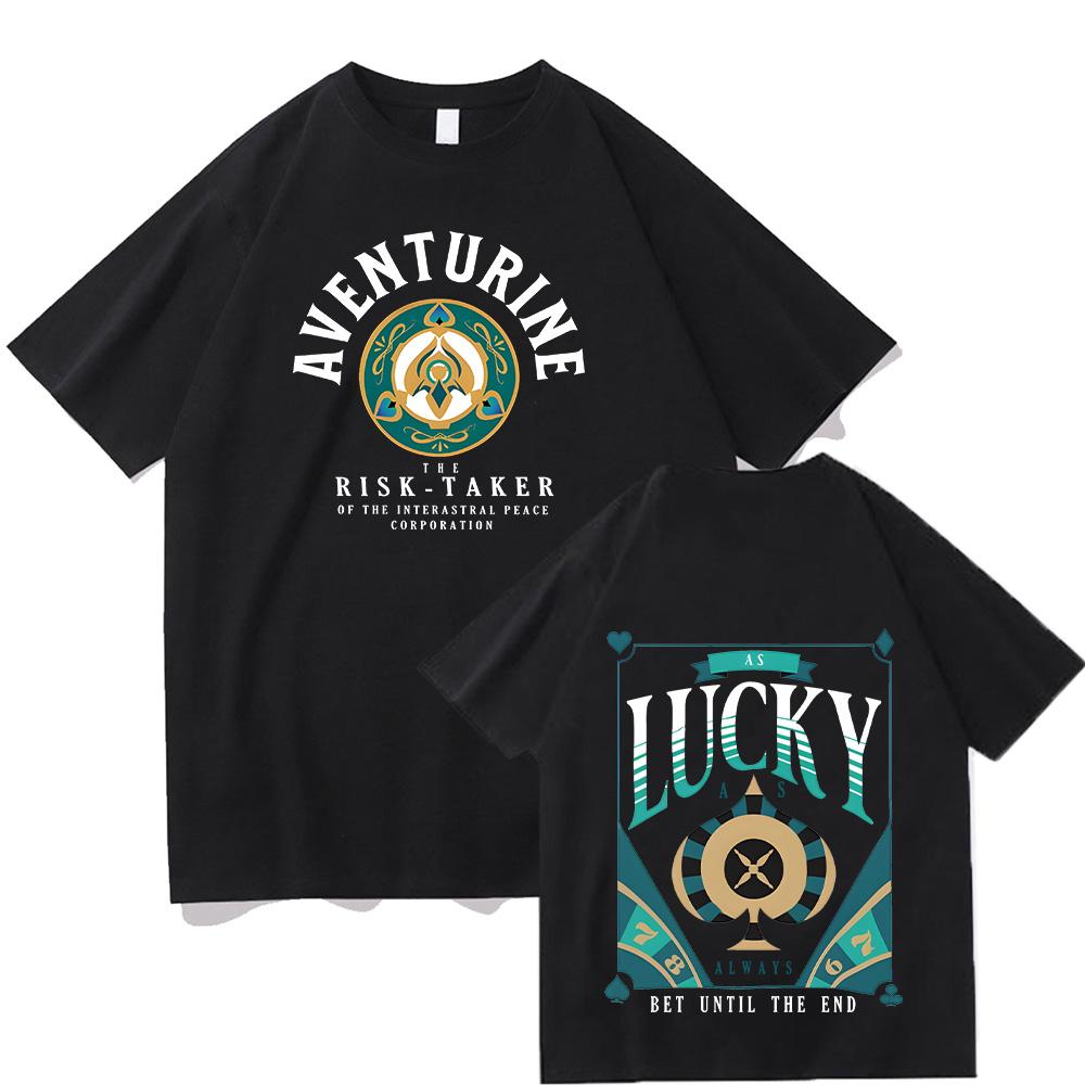 

Aventurine Themed Unisex T-Shirt Honkai Star Rail Hot Game Print Clothing Anime Gift for Star Rail Fan Tops Soft T Shirts 4XL