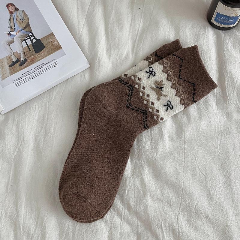 Sundry Wind Puppy Wool Socks Thickened Warm Tube Socks Stockings Stacking Socks Children Cute
