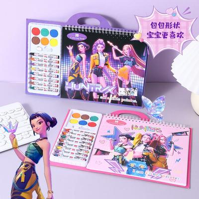 Kpop Lovci démonů Sledování Malování Anime Kreslená Kresba čar Dětská Skica Omalovánka Dětské Sváteční Dárky