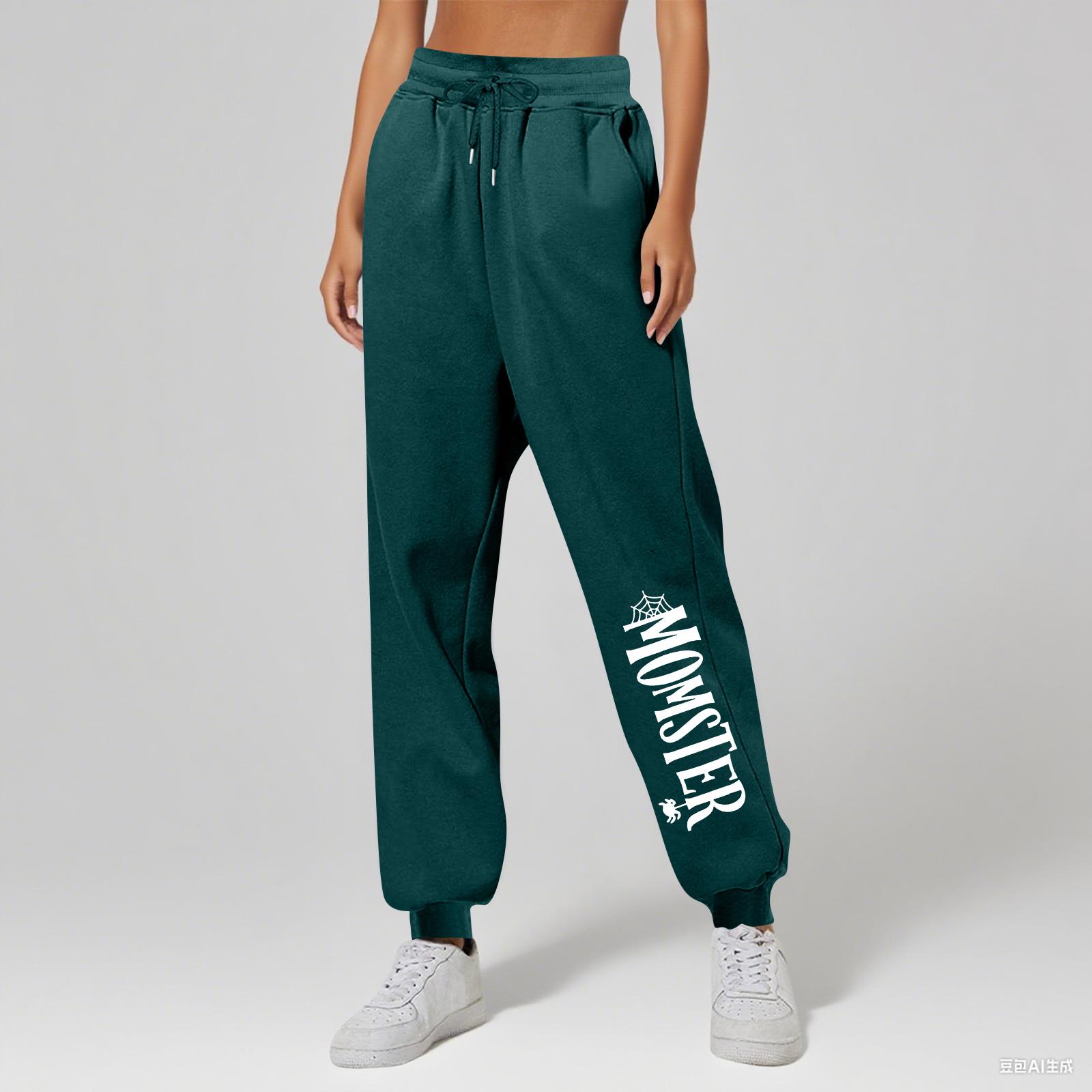 

Женские брюки унисекс с принтом, повседневные, с карманами и кулиской XL