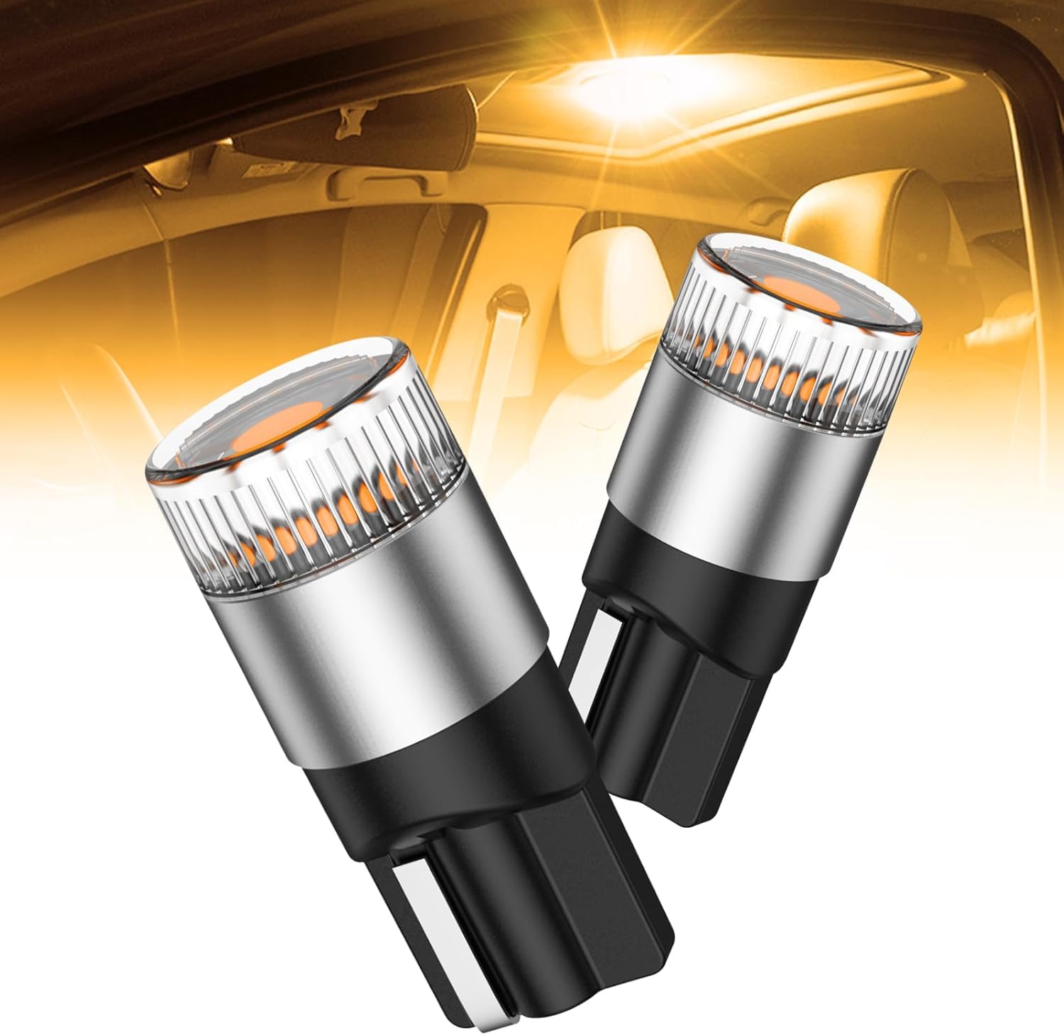 

Светодиодная лампа габаритного огня SEALIGHT T10, подсветка номерного знака, взрывозащищенная линза с 360-градусным распределением света, 2 items жёлтый