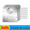 Edelstahl Scharniere Befestigungsplatten-Set Schranktürscharnier Reparatur Befestigungswinkel Platten Winkel Mit Befestigungsloch Heim-Beschläge