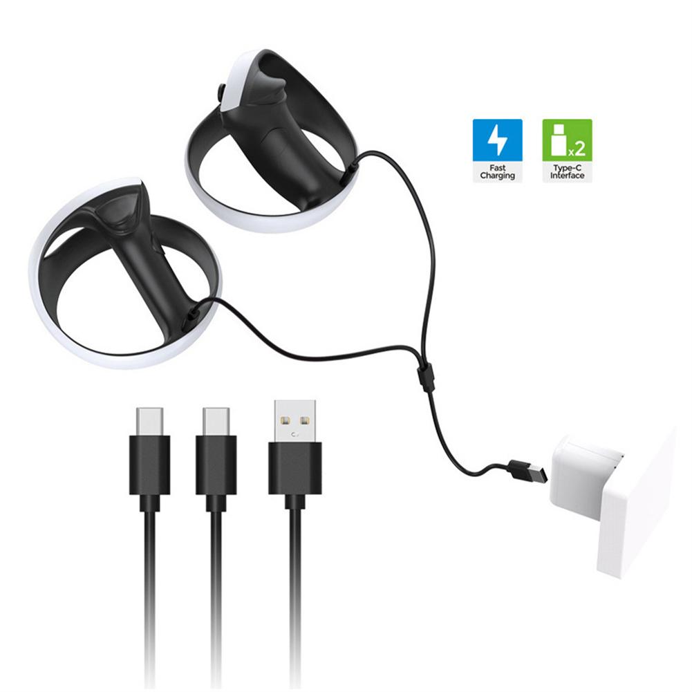 2-in-1 Usb Data Cable Charger Charging Cable Type-c Interface Compatible For Switch/PS5/PSVR2 Handle