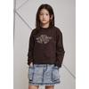 BlueTail Brown Embroidered SweaT T shirT aaa2Ts09bn