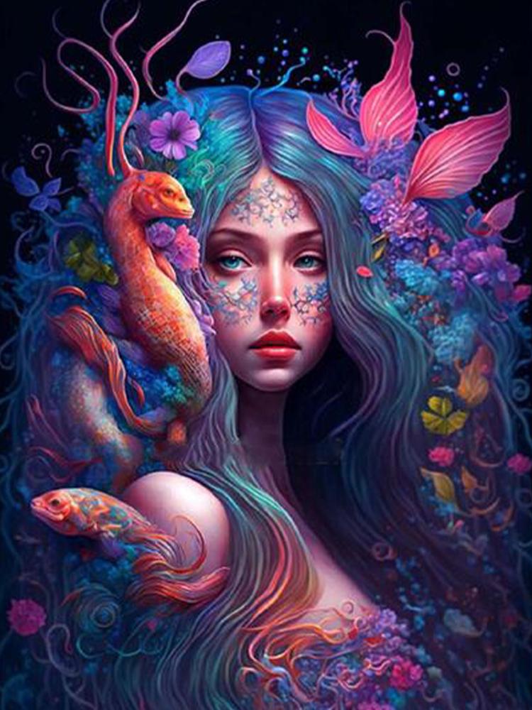 5D DIY Jewelry Cross Embroidery Painting Mosaic Home Decoration Gift with Elf Butterflies In Diamond Cross Embroidery Flowers