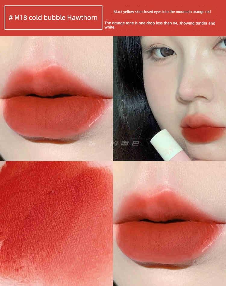 Olive Skin Perfect Match~Akf Lip Mud M28 Low-Key and Smoky Taro Purple Plum Color Matte Lipstick Lip Gloss
