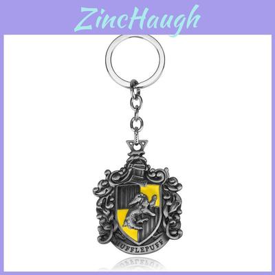 Harry Potter Keychain With House Crest Symbols Gold Alloy For Collectors Fans
