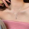 Delicate Small Flower Zircon Stacked Collarbone Chain Female Cold Style Fashion Niche Design Necklace Pendant Accessories