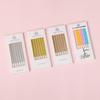 Birthday Cake Candle Pencil Straight Rod Gold Plated Baking Candle Slim Candle Baking Packaging Decoration