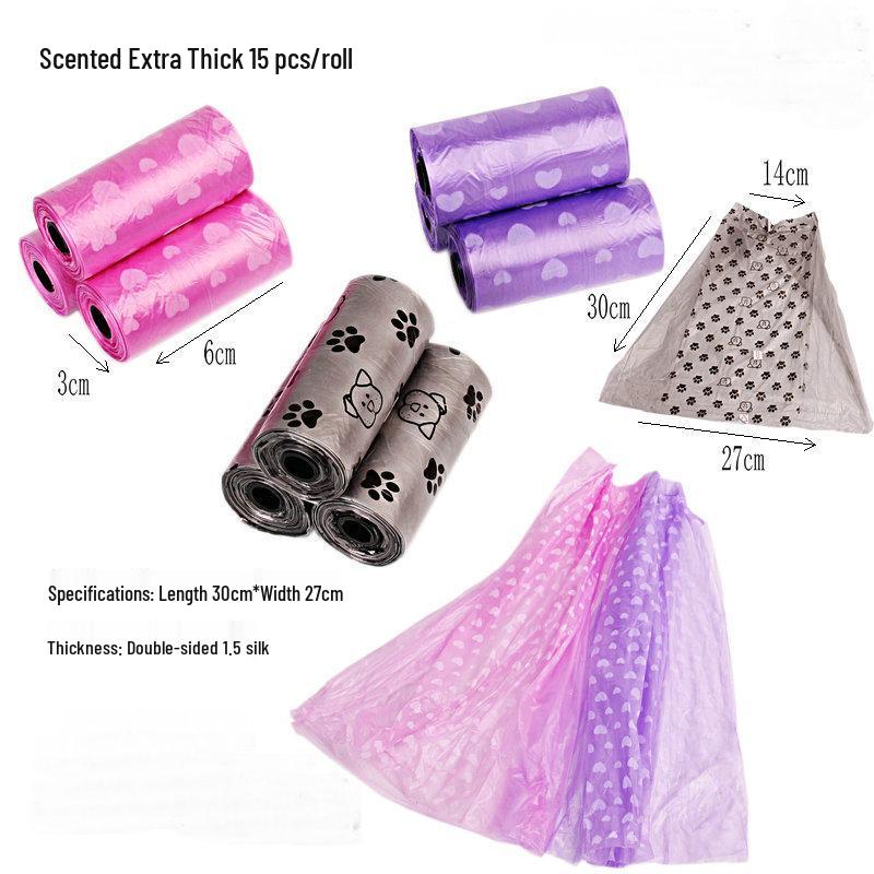 Scented Thickened Dog Poop Bags - Portable Small Packs in Stock