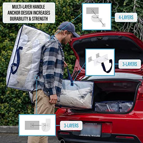 Moving Bag Heavy Duty Dustproof Extra Large Folding Duffle Bag Travel Clothes Storage Bag for Home