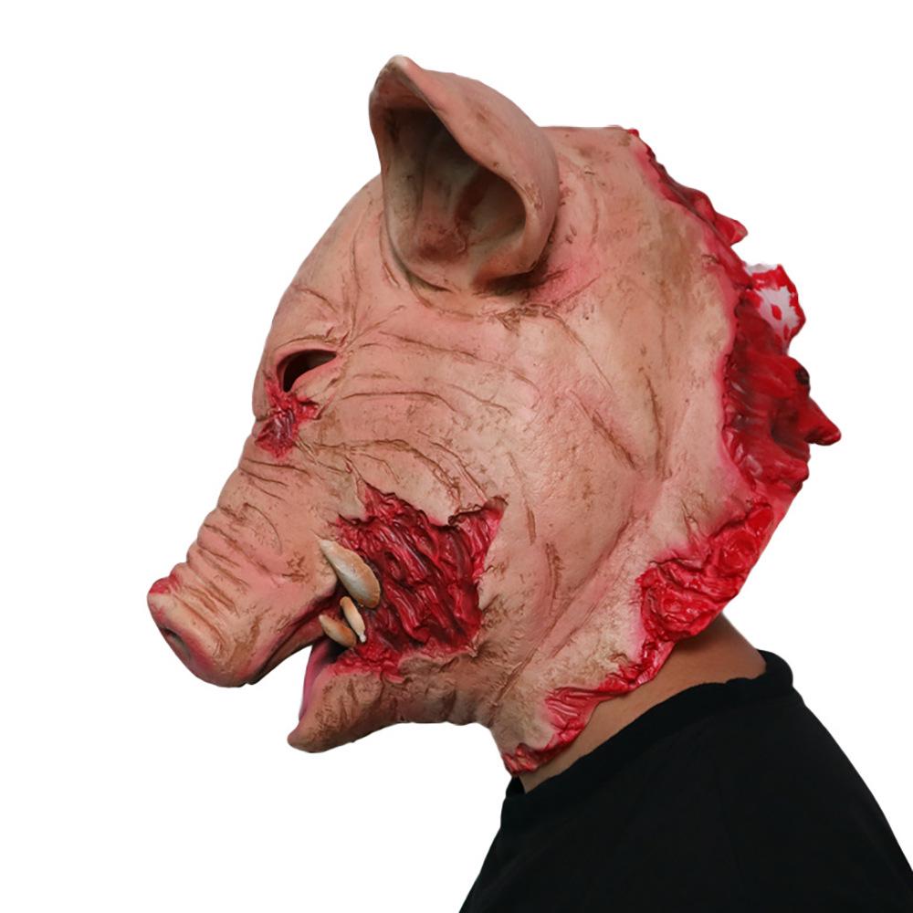 Scary Zhu Bajie Latex Pig Mask - Halloween Costume Prop