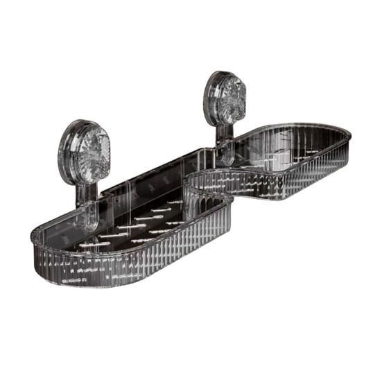 Kitchen Sink Faucet Organizer Suction Cup Sponge Holder Large Capacity Easy to Install Multi-Purpose Organizer Drain Rack