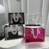 Popular Large-capacity Bag Women's Bag 2025 New Trendy Transparent Shoulder Bag Tote Bag