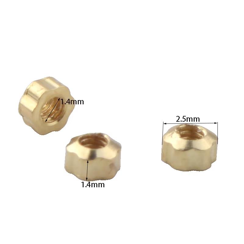500pcs Glasses Gold Screw Plum Nuts  1.4mm Nut Cap Eyeglasses Repairing Accessory