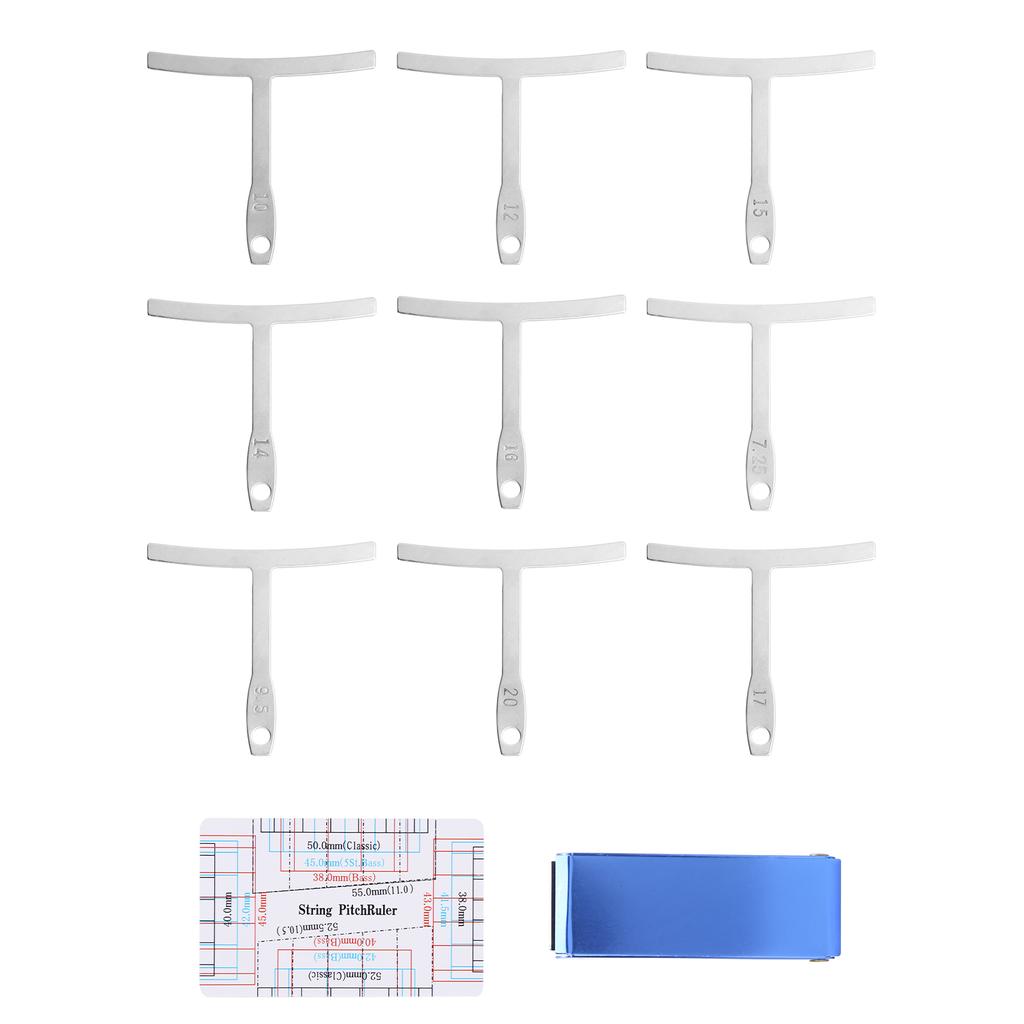 Luthier Tools Radius Gauge String Gauge Ruler Measuring Tool for Guitar Bass Repairing Maintenance