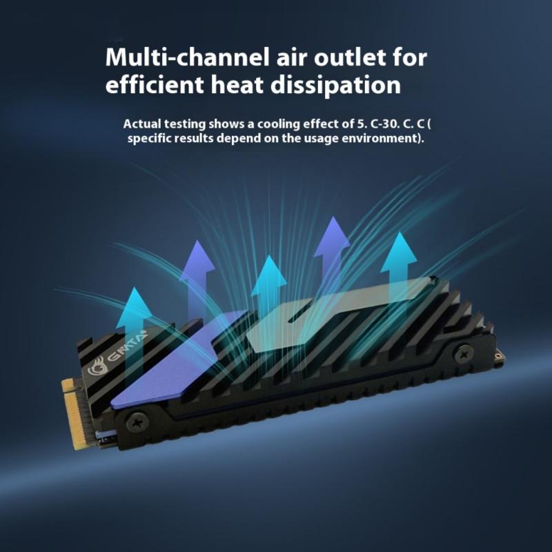 Aluminum Cooling System Radiator For M.2 NVME Solid Disk Drive Game Consoles Compatibility Heat Dissipation Solution
