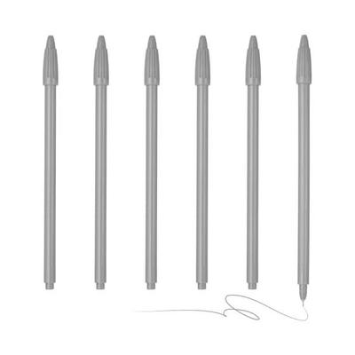 PATIKIL 6 Stk Gelpenne, 0,5 mm Fin Spids, Glat Skrivende Grå Gel Kuglepenne til Dagbogsskrivning, Noter, Kontorartikler, Tegning, Lærere,