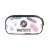 Kpop Catseye Student Pencil Case with Compartments - DIY Storage Stationery Bag