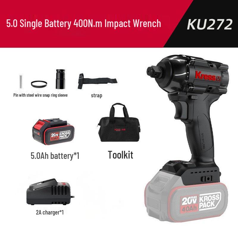 Kasheng KU272 Woodworking 20V Electric Impact Wrench, High Torque Brushless Lithium Battery Rechargeable.