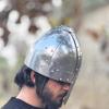 Medieval Steel Norman Viking Helmet Spectacle Armor Helmet 18 G Steel Handmade