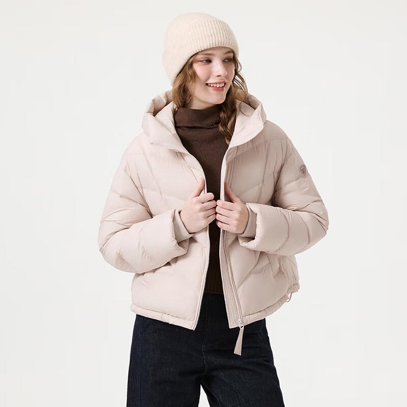 Tanboer Women's Short Hooded Puffy Down Jacket TB5330278D