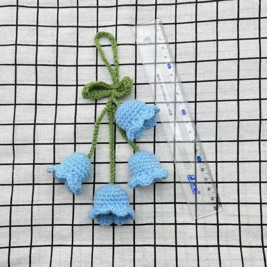 Wool Lily of the Valley Pendant - Handwoven Car Decoration.