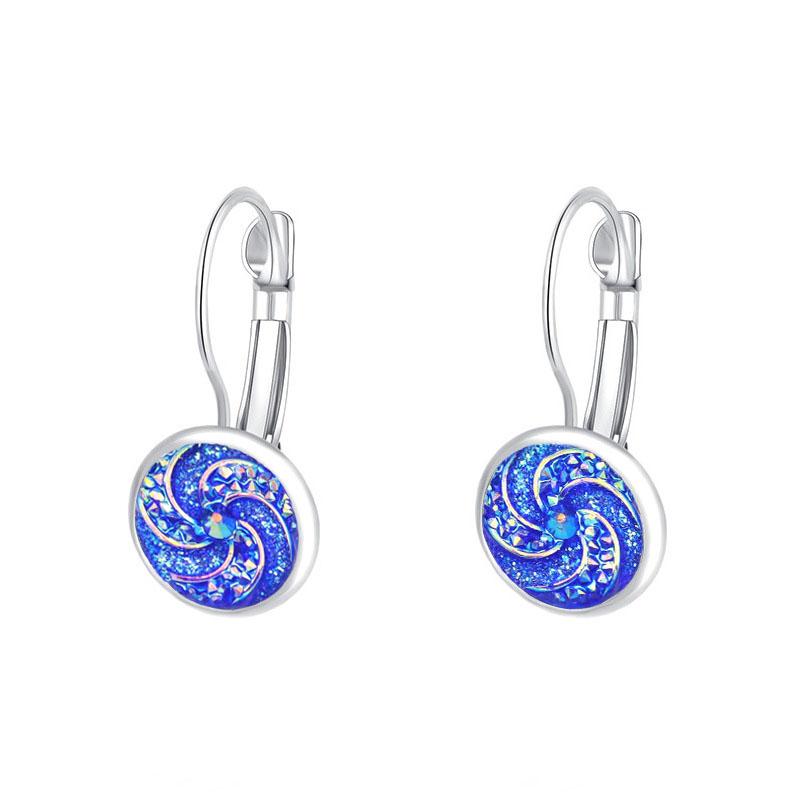 

Простые серьги в корейском стиле Simplee с круглым камнем для женщин, медного цвета, висячие серьги, тренд 2023, циркон, K-pop аксессуары