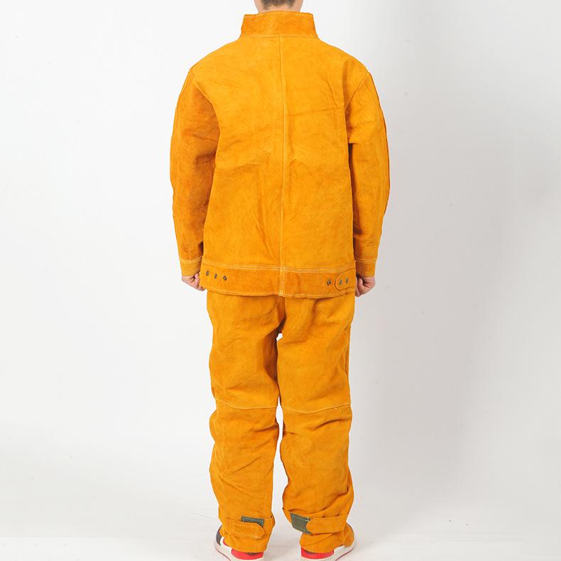 Fireproof & Anti-Scald Cowhide Welding Suit - Second Layer Reverse Suede Protection