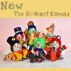 Ceramic Clown Figurine Doll Circus Entertainer Sculpture Statue With Colorful Costume For Home Office Shelf Displaying