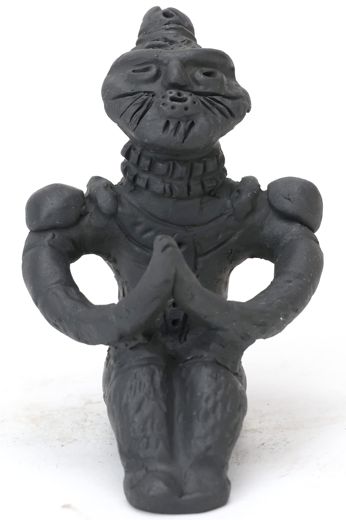 

Medium (11cm) Jomon Clay Figurine, Bisque Replica, Handcrafted by an Artisan, for Protection from Evil, Safe Childbirth, and Prosperity (Medium)