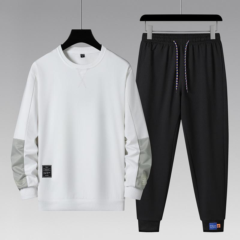 

Spring and Autumn Men s Casual Hoodie Set, Men s Round Neck Hoodie, Men s Sportswear Two-piece Set XXXXXL