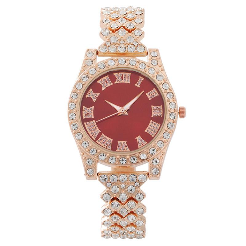 Fashion Ladies Watch With Rhinestones Quartz Movement For Women Jewelry Gift