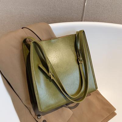 Bolsas femininas de qualidade, bolsa de ombro de couro brilhante, retrô, grande capacidade, sacolas de compras, bolsa de mão de grife de luxo para mulheres