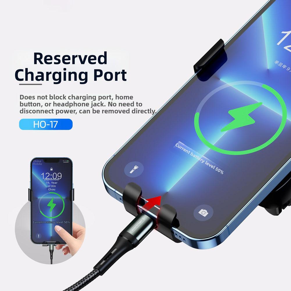 Gravity Lock Magnetic Phone Holder for Car Air Vents Compatible with For 4 7 To 6 9 Inch Smartphones Soft Silicone Protection