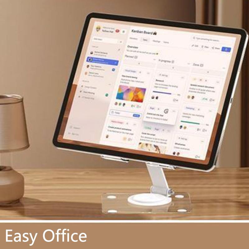 Rotatable Foldable Acrylic Phone Stand For Desk Tablet Holder Compatible With Smartphone