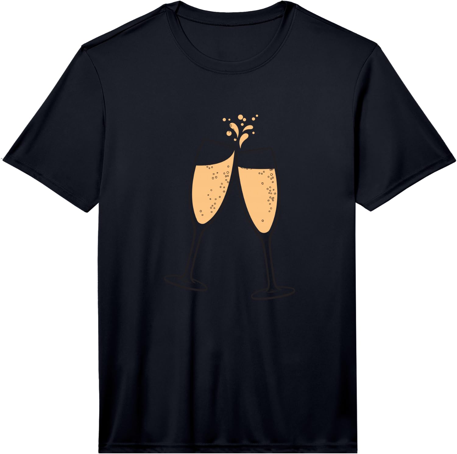 Mens Cheers! Clinking Glasses Champagne Gift Performance T-Shirt Unisex T-Shirt XL