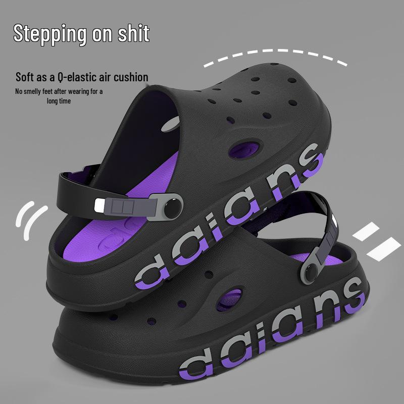 

Мужские туфли с дырками: Новая летняя мода, толстоподошвенные нескользящие пляжные сандалии для повседневной носки на открытом воздухе 40-41 (1 size smaller)