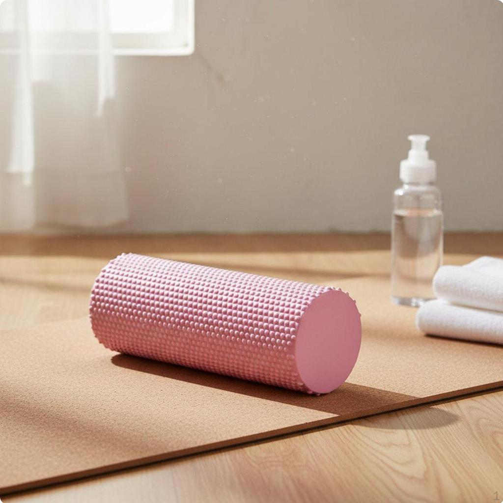 Foam Roller Beginner Friendly Stretching Massage Easy to Use for Beginners Pink 30x10cm