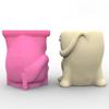 Unique Plant Flower Pot Mould Cat Panda Pig Silicone Mold Succulent Planter Epoxy Resin Mold Garden Figurines Outdoor