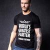 Worlds Greatest Farter Mens Funny Cotton Blend Tshirt Stylish Casual Dad Gift