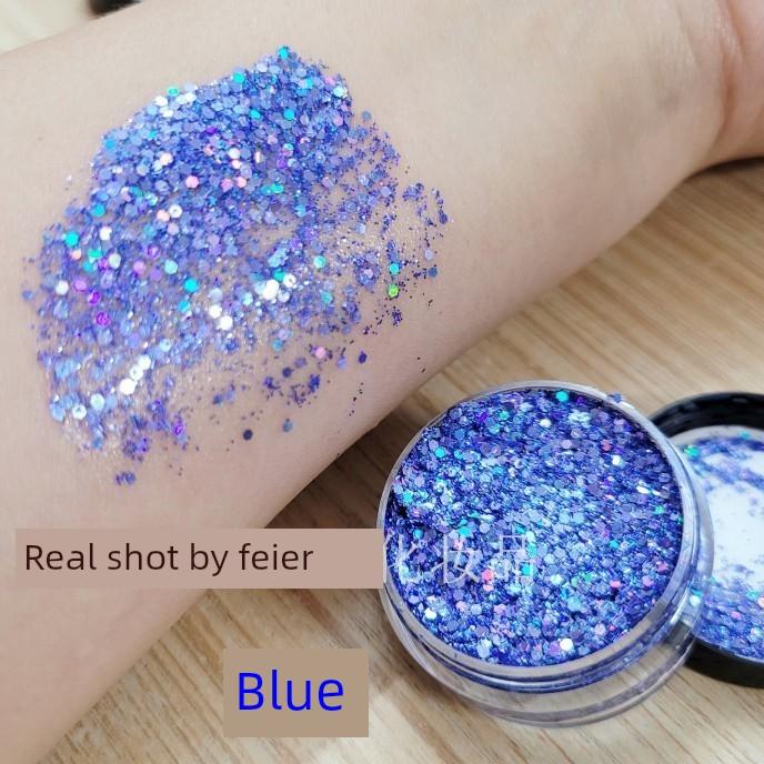 Stage Makeup, Eye Shadow, Glitter, Sequins, Stars, Glue-Free Face and Hair Makeup, Children's Day Cosmetics, Performance Makeup