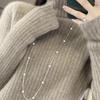Women's Cashmere Sweater Qinghe Cashmere 30% Cashmere 70% Wool Women's Autumn and Winter Cashmere Pullover Soft and Warm