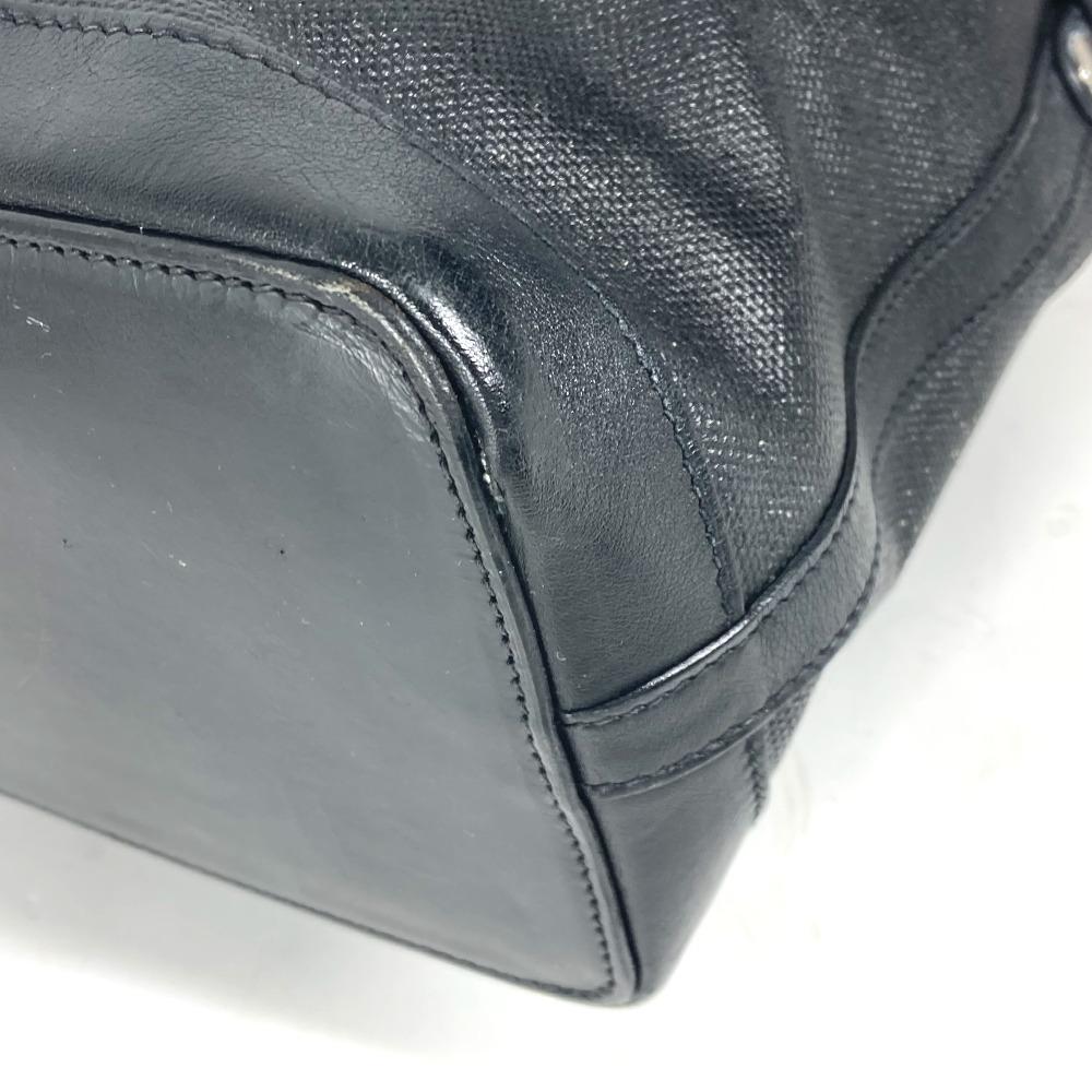 HERMES Corlule 25 Bag Shoulder Bag Tote Bag Toile H / Coating canvas Black/gray