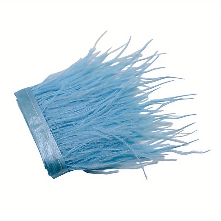 1/10M Natural Plume Black Ostrich Feathers Trim Crafts DIY Feather Ribbon Jewelry Making Wedding Party Christmas Decor 8-10cm