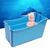 Bymaocar Foldable Independent Thick Plastic Bathtub, RV Bathroom Blue Large-size Bathtub for Steam Baths & Children's Swimming
