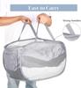 1PC Horizontal Foldable Laundry Basket Mesh Cloth Breathable Laundry Hamper Home Accessories Large Capacity Storage Baskets