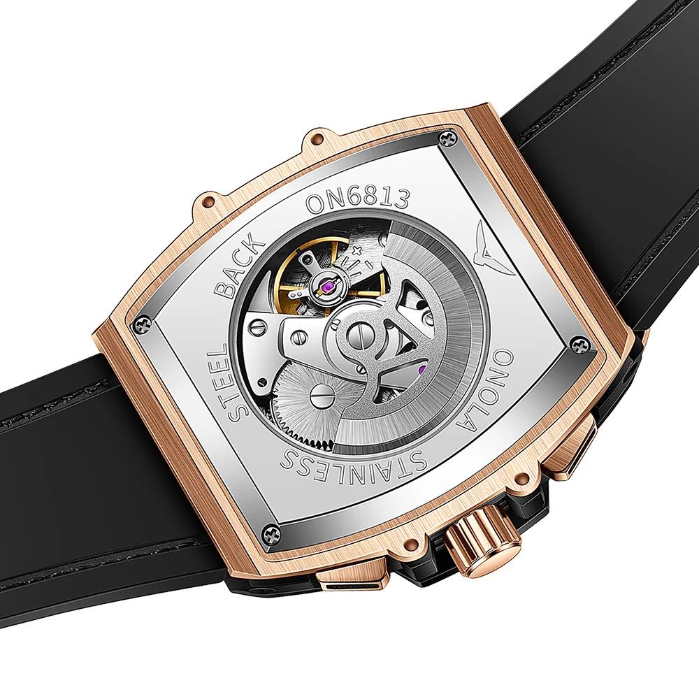 New Watch for Men Fashion Business Wristwatch Automatic Casual Luxury Waterproof Leather Strap Mechanic Watches